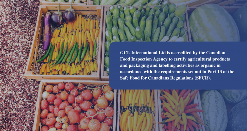 Quality Inspection and Certifications (UK) Limitedis accredited by the Canadian Food Inspection Agency to certify agricultural products and packaging and labelling activities as organic in accordance with the requirements set out in Part 13 of the Safe Food for Canadians Regulations (SFCR).